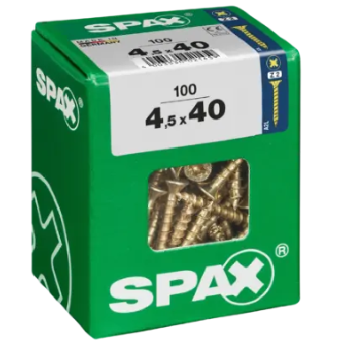 SPAX Universalschraube YELLOX, 4.5x40 mm, 100 Stück, 4081020450407